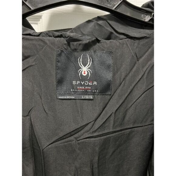 Spyder Mens Size LargePolar Gray  Puffy Winter jacket With‎ Hood - Picture 4 of 7